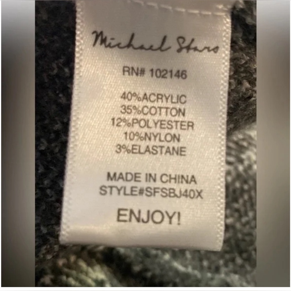 MICHAEL STARS Nell Cardigan In Charcoal Combo NWT 3x - Picture 4 of 7